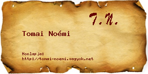 Tomai Noémi névjegykártya